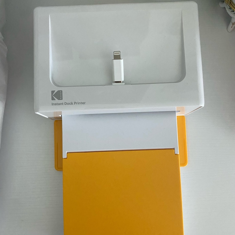 Kodak Instant Dock Printer in White and Orange